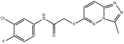 N-(3-chloro-4-fluorophenyl)-2-[(3-methyl[1,2,4]triazolo[4,3-b]pyridazin-6-yl)sulfanyl]acetamide,1232792-87-8,结构式