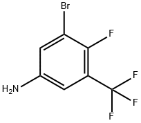 3-Bromo-4-fluoro-5-trifluoromethyl-phenylamine Struktur