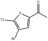 1-(4-Bromo-5-chlorothiophen-2-yl)ethanone 化学構造式