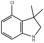 4-氯-3,3-二甲基二氢吲哚 结构式