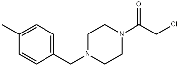 2-Chloro-1-(4-(4-methylbenzyl)piperazin-1-yl)ethan-1-one Structure