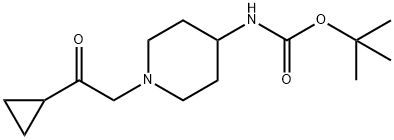 [1-(2-cyclopropyl-2-oxo-ethyl)-piperidin-4-yl]-carbamic acid tert-butyl ester Structure