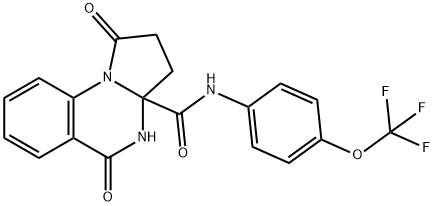 5-hydroxy-1-oxo-N-[4-(trifluoromethoxy)phenyl]-2,3-dihydropyrrolo[1,2-a]quinazoline-3a(1H)-carboxamide Structure