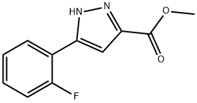 3-(2-フルオロフェニル)-1H-ピラゾール-5-カルボン酸メチル 化学構造式