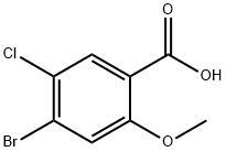 4-溴-5-氯-2-甲氧基苯甲酸 结构式