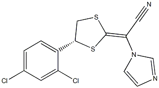 (R,Z)-2-(4-(2,4-dichlorophenyl)-1,3-dithiolan-2-ylidene)-2-(1H-imidazol-1-yl)acetonitrile Structure