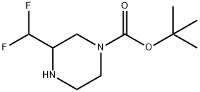 tert-butyl 3-(difluoromethyl)piperazine-1-carboxylate Structure
