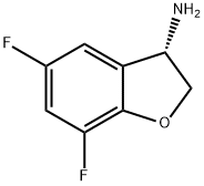 (S)-5,7-二氟-2,3-二氢苯并呋喃-3-胺 结构式