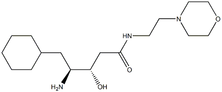 (3S,4S)-4-氨基-5-环己基-3-羟基-N-(2-吗啉代乙基)戊酰胺,124278-65-5,结构式