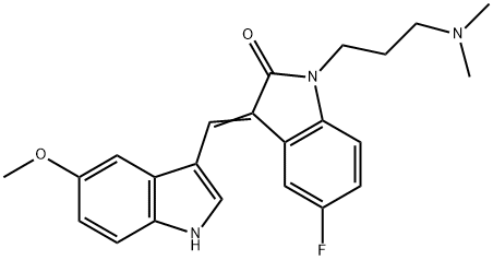 1-[3-(dimethylamino)propyl]-5-fluoro-1,3-dihydro-3-[(5-methoxy-1H-indol-3-yl)methylene]-2H-Indol-2-one|1-[3-(dimethylamino)propyl]-5-fluoro-1,3-dihydro-3-[(5-methoxy-1H-indol-3-yl)methylene]-2H-Indol-2-one