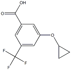 3-cyclopropoxy-5-(trifluoromethyl)benzoic acid Struktur