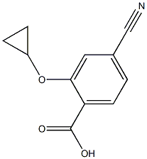 4-cyano-2-cyclopropoxybenzoic acid Structure