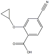 4-cyano-2-cyclopropoxybenzoic acid 化学構造式