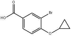 3-bromo-4-(cyclopropyloxy)benzoic acid Struktur
