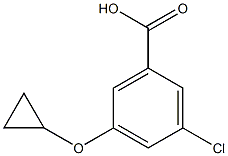 3-chloro-5-cyclopropoxybenzoic acid Struktur
