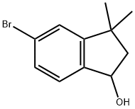 5-BROMO-2,3-DIHYDRO-3,3-DIMETHYL-1H-INDEN-1-OL Struktur