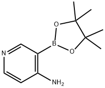 3-(4,4,5,5-四甲基-1,3,2-二氧杂环戊硼烷-2-基)吡啶-4-胺,1244772-70-0,结构式