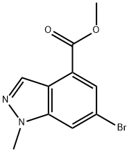 6-溴-1-甲基-1H-吲唑-4-羧酸甲酯, 1245465-67-1, 结构式