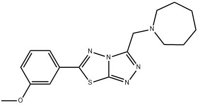 3-(azepan-1-ylmethyl)-6-(3-methoxyphenyl)[1,2,4]triazolo[3,4-b][1,3,4]thiadiazole Structure