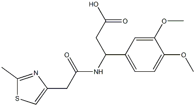 3-(3,4-dimethoxyphenyl)-3-{[(2-methyl-1,3-thiazol-4-yl)acetyl]amino}propanoic acid|