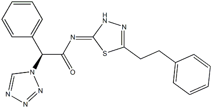 (2S)-2-phenyl-N-[(2E)-5-(2-phenylethyl)-1,3,4-thiadiazol-2(3H)-ylidene]-2-(1H-tetrazol-1-yl)ethanamide|