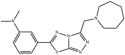 3-[3-(azepan-1-ylmethyl)[1,2,4]triazolo[3,4-b][1,3,4]thiadiazol-6-yl]-N,N-dimethylaniline Structure