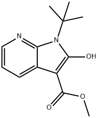 1-叔丁基-2-羟基-1H-吡咯并[2,3-B]吡啶-3-羧酸甲酯 结构式