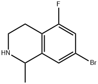 7-Bromo-5-fluoro-2-methyl-1,2,3,4-tetrahydro-isoquinoline 化学構造式
