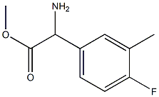 METHYL 2-AMINO-2-(4-FLUORO-3-METHYLPHENYL)ACETATE Structure