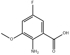 2-Amino-5-fluoro-3-methoxy-benzoic acid Structure