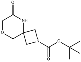 6-Oxo-8-Oxa-2,5-Diaza-Spiro[3.5]Nonane-2-Carboxylic Acid Tert-Butyl Ester Struktur