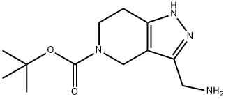 3-(氨基甲基)-6,7-二氢-1H-吡唑并[4,3-C]吡啶-5(4H)-羧酸叔丁酯 结构式