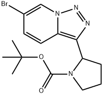 Tert-Butyl 2-(6-Bromo-[1,2,3]Triazolo[1,5-A]Pyridin-3-Yl)Pyrrolidine-1-Carboxylate Structure