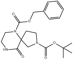 6-Benzyl 2-Tert-Butyl 10-Oxo-2,6,9-Triazaspiro[4.5]Decane-2,6-Dicarboxylate Structure