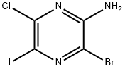 3-BROMO-6-CHLORO-5-IODOPYRAZIN-2-AMINE, 1251941-18-0, 结构式
