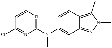 N-(4-chloro-2-pyrimidinyl)-N,2,3-trimethyl-2H-Indazol-6-amine Struktur