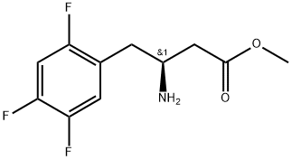 (S)-Methyl 3-amino-4-(2,4,5-trifluorophenyl)butanoate HCl Struktur
