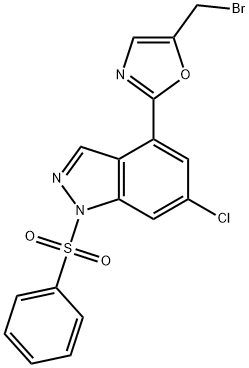 4-[5-(bromomethyl)-2-oxazolyl]-6-chloro-1-(phenylsulfonyl)-1H-Indazole