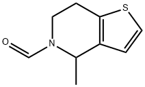 4-Methyl-6,7-dihydrothieno[3,2-c]pyridine-5(4H)-carbaldehyde 化学構造式