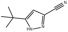 5-(tert-butyl)-1H-pyrazole-3-carbonitrile 化学構造式