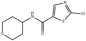 2-Chloro-N-(tetrahydro-2H-pyran-4-yl)thiazole-5-carboxamide 结构式