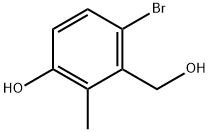 4-bromo-3-hydroxymethyl-2-methyl phenol Struktur
