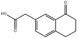 2-(8-氧代-5,6,7,8-四氢萘-2-基)乙酸 结构式