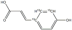 反式对羟基肉桂酸-13C3, 1255644-51-9, 结构式