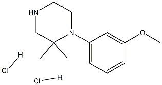 1-(3-Methoxyphenyl)-2,2-dimethylpiperazine dihydrochloride 结构式