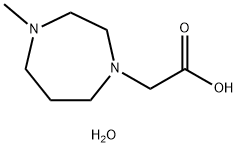 2-(4-甲基-1,4-二氮杂环庚烷-1-基)乙酸水合物,1255717-82-8,结构式