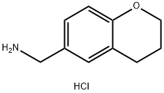 (3,4-Dihydro-2H-chromen-6-ylmethyl)amine hydrochloride 化学構造式