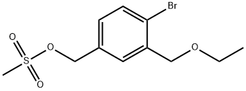 1-bromo-2-ethoxymethyl-4-methanesulfonyloxymethylbenzene 化学構造式