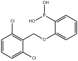 2-(2,6-Dichlorophenylmethoxy)phenylboronic acid 结构式
