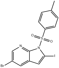 5-Bromo-2-iodo-1-tosyl-1H-pyrrolo[2,3-b]pyridine Struktur